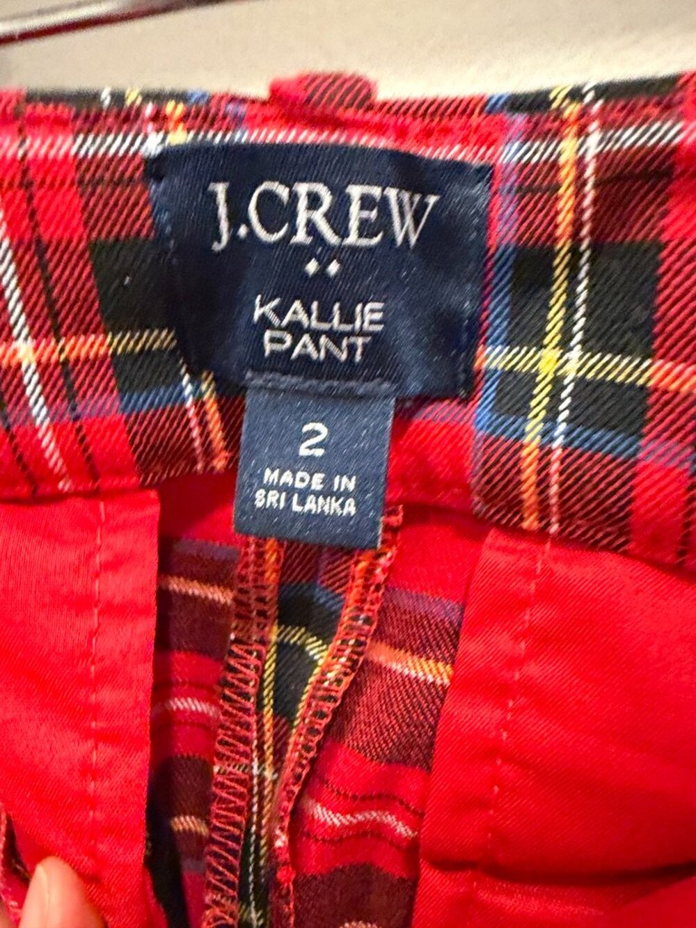 J.Crew Factory Kallie Tartan Pants — Women's Size 2 (worn once) - Picture 2 of 3